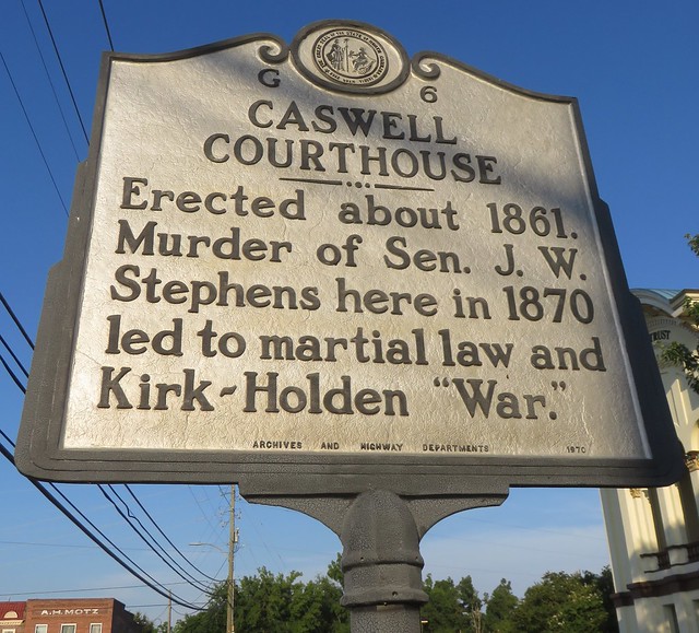 Caswell Courthouse Marker (Yanceyville, North Carolina) a photo on