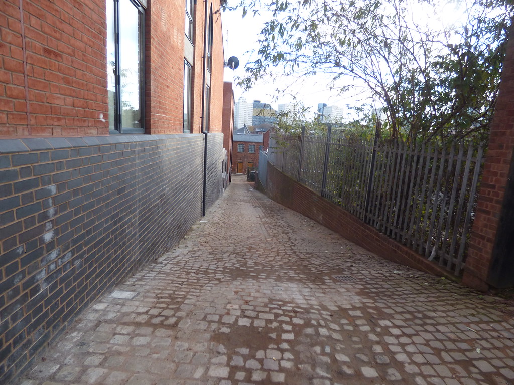Cobbled path from Legge Lane to Camden Drive in the Jewellery Quarter
