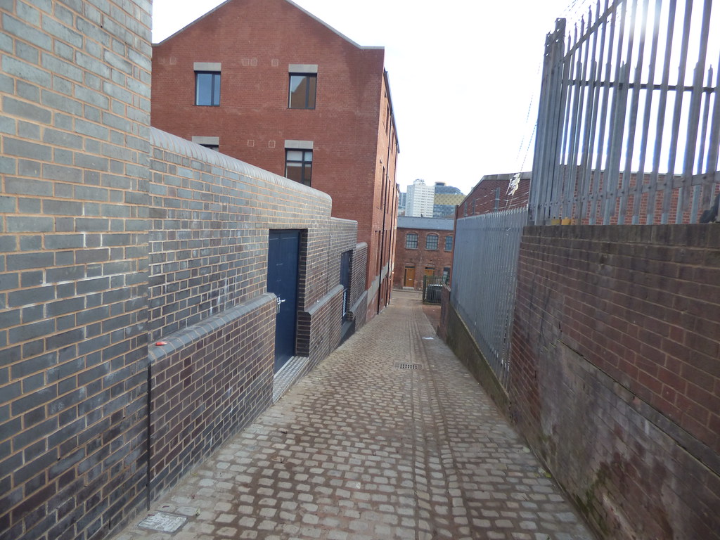 Cobbled path from Legge Lane to Camden Drive in the Jewellery Quarter