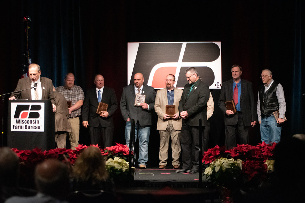 Top Membership Workers on Stage1 Wisconsin Farm Bureau Federation