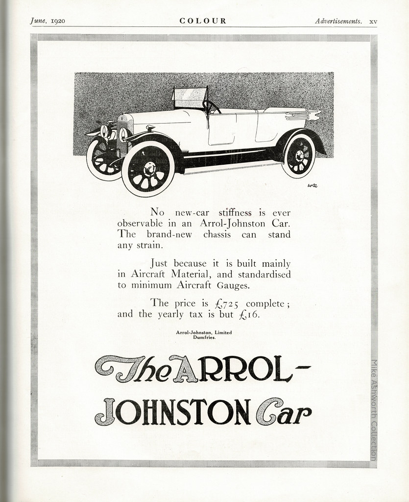 The ArrolJohnston Car advert in "Colour" magazine, June… Flickr