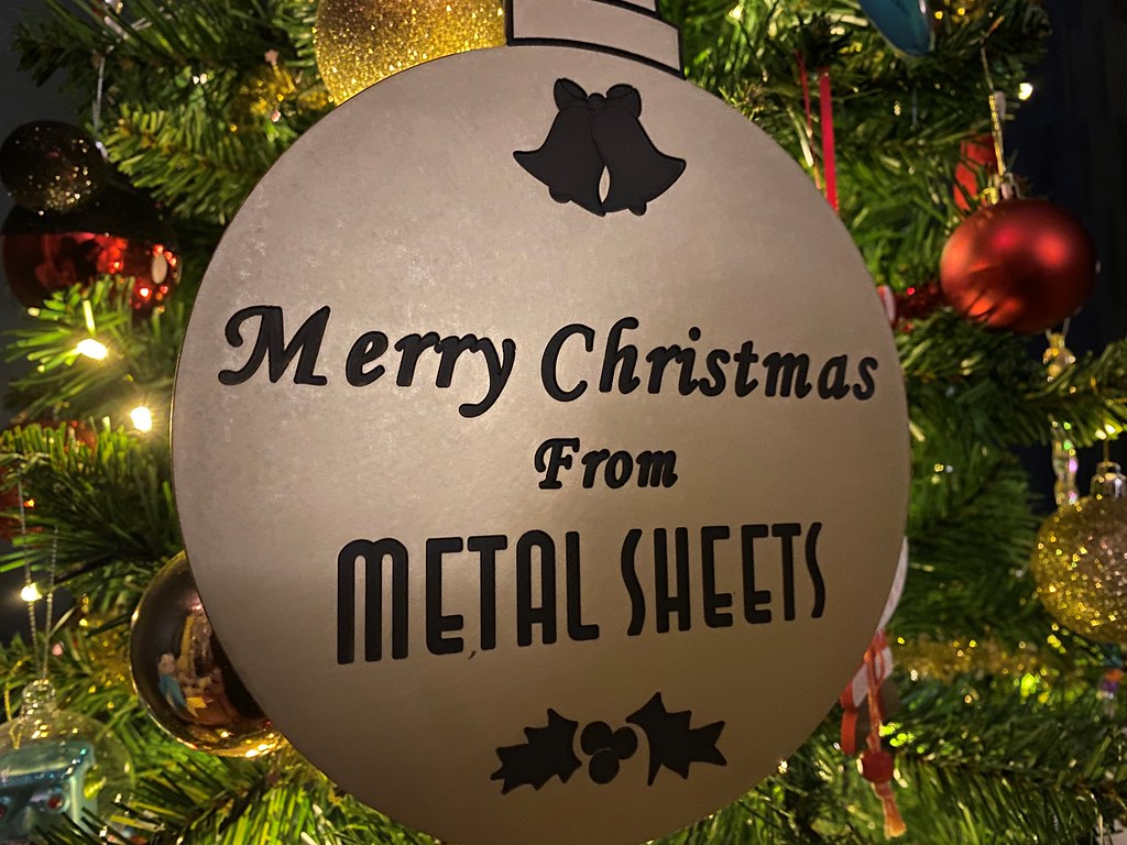 Merry Christmas brass plaque Solid Brass Sign with Black I… Flickr