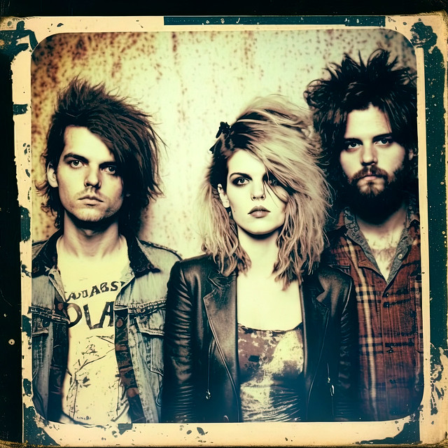 Prompt used polaroid 1980 of grunge band a photo on Flickriver
