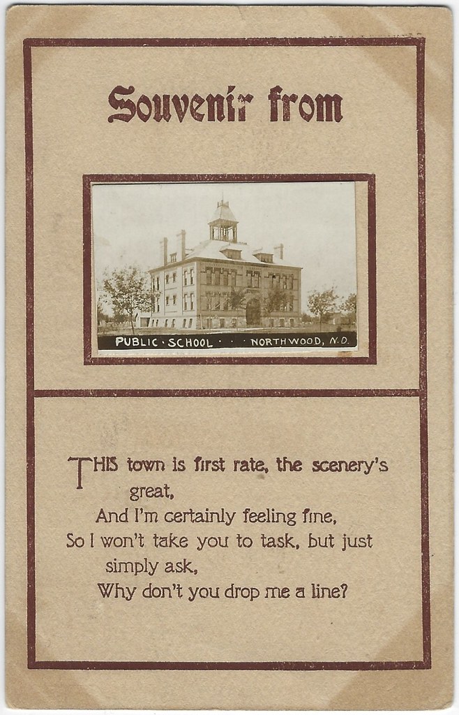 Public School. Northwood, North Dakota. Postcard. Public S… Flickr