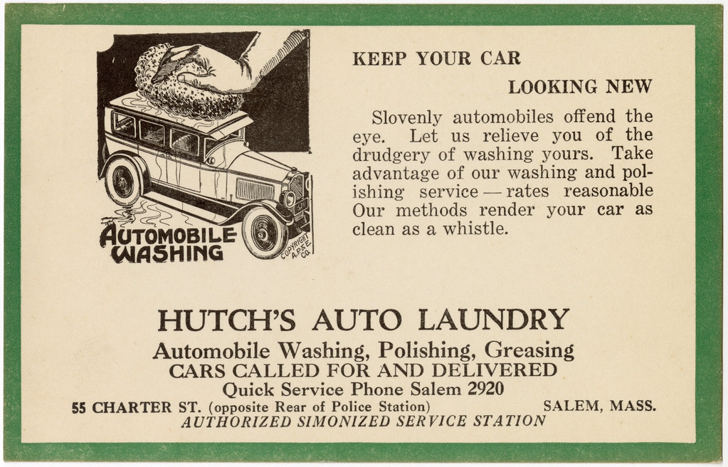 [Hutch's Auto Laundry] Advertisement for Hutch's Auto Laun… Flickr