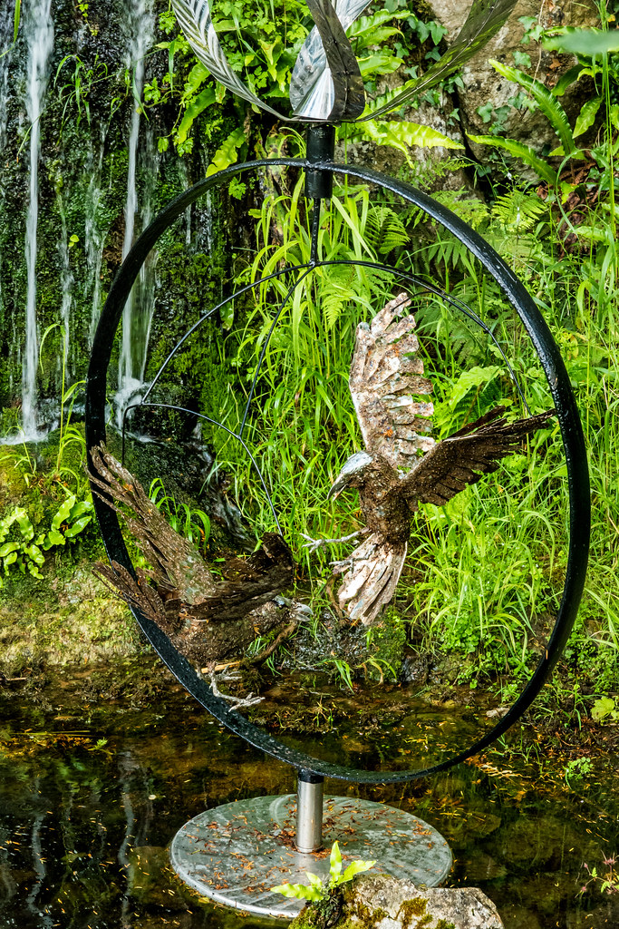 bird sculptures in Blarney Castle grounds in Blarney, Irel… Flickr