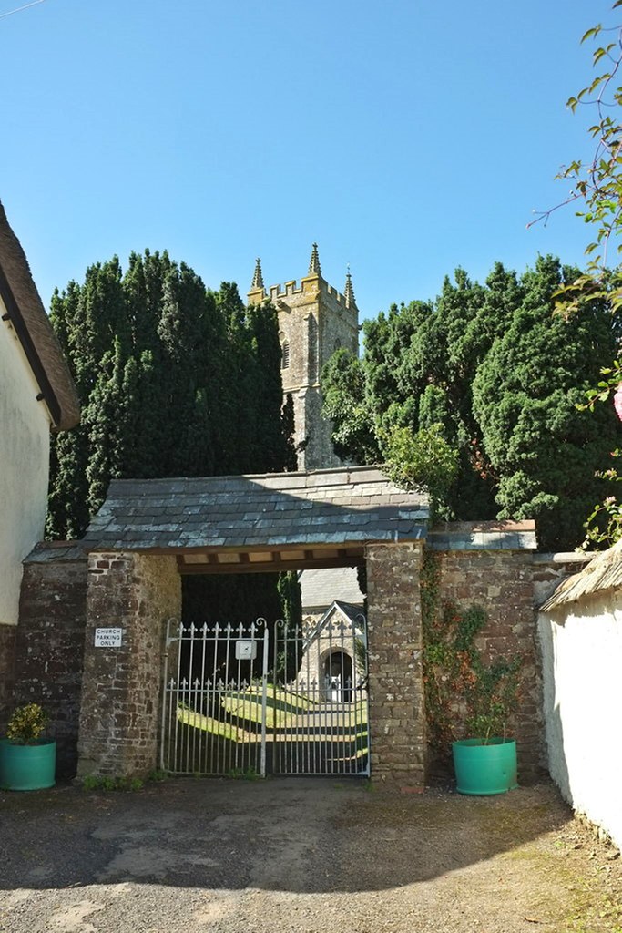 Nympton, Devon Simple lychgate with solid stone ru… Flickr