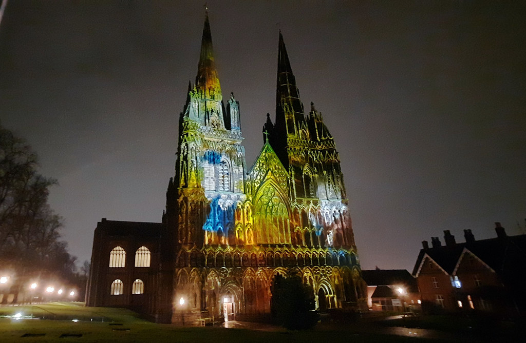 Lichfield Cathedral Christmas Lights and Trees (12) Flickr