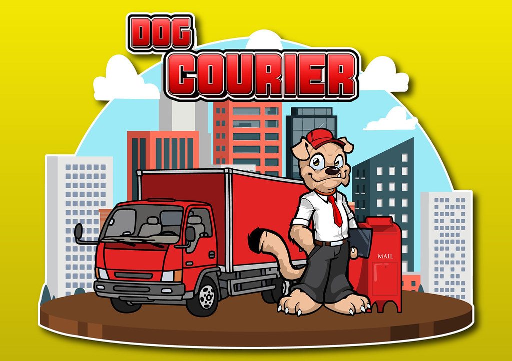 Dog Courier Brand Mascot Logo Cartoon Mascot Logo design c… Flickr