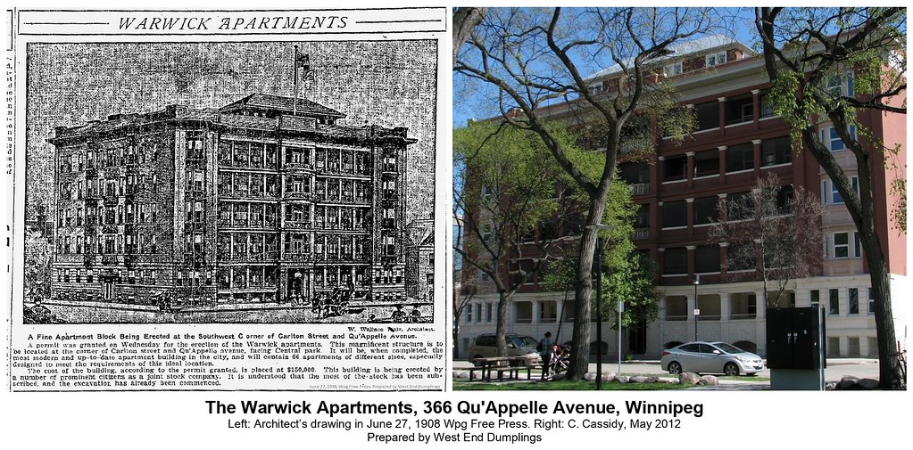 Warwick Apartments then and now 366 Qu'Appelle Avenue off … Flickr