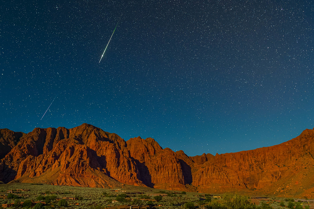 USA Utah Ivins St Meteor above Red Mountains Flickr