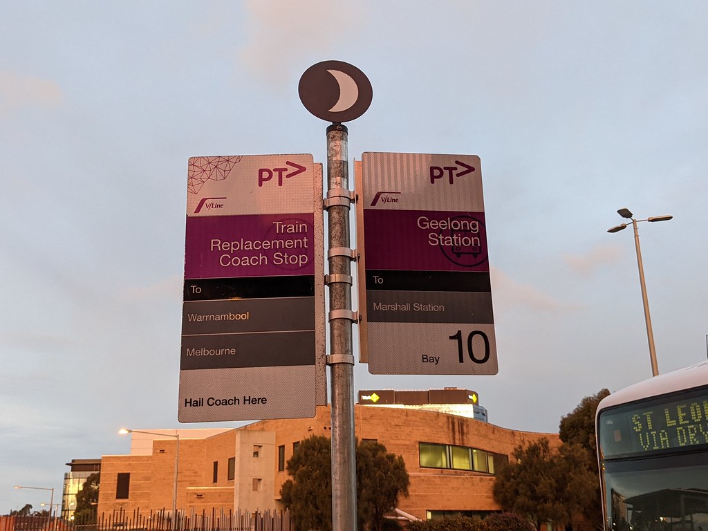 Coach Signs at Geelong Station bay 10 Jarred Crowe Flickr