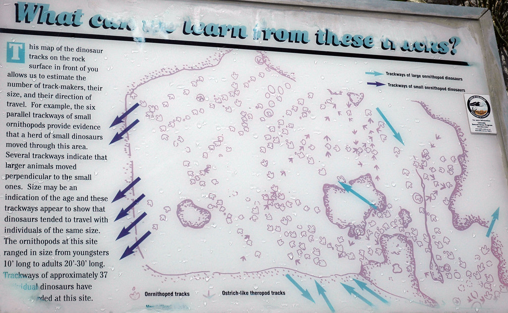 Dinosaur tracksite map (Dinosaur Ridge, Colorado, USA) 1 a photo on