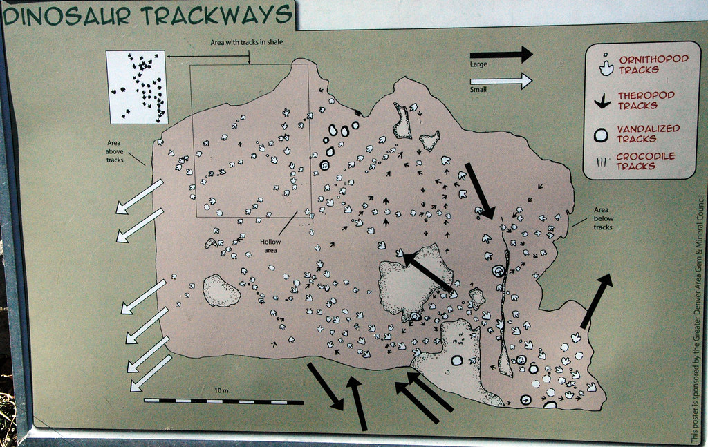 Dinosaur tracksite map (Dinosaur Ridge, Colorado, USA) 2 a photo on