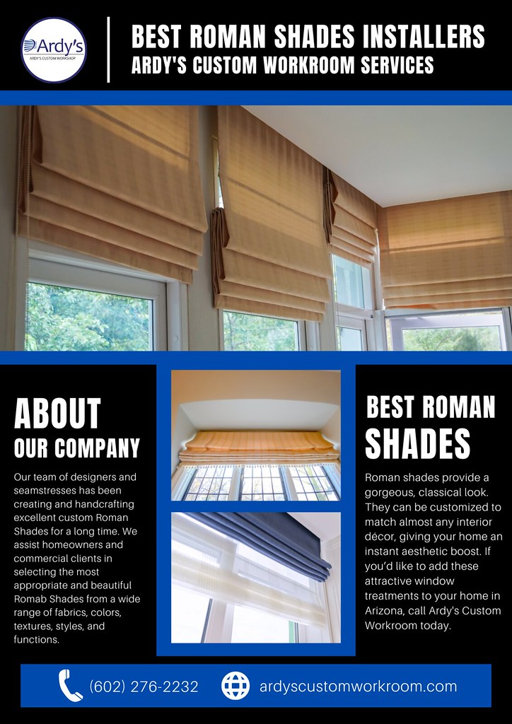 Best Roman Shades Installers In Arizona Ardy's Custom Wo… Flickr