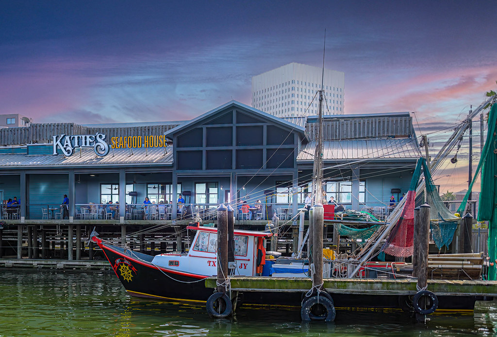 Katie's Seafood House Galveston, Texas A person might thin… Flickr