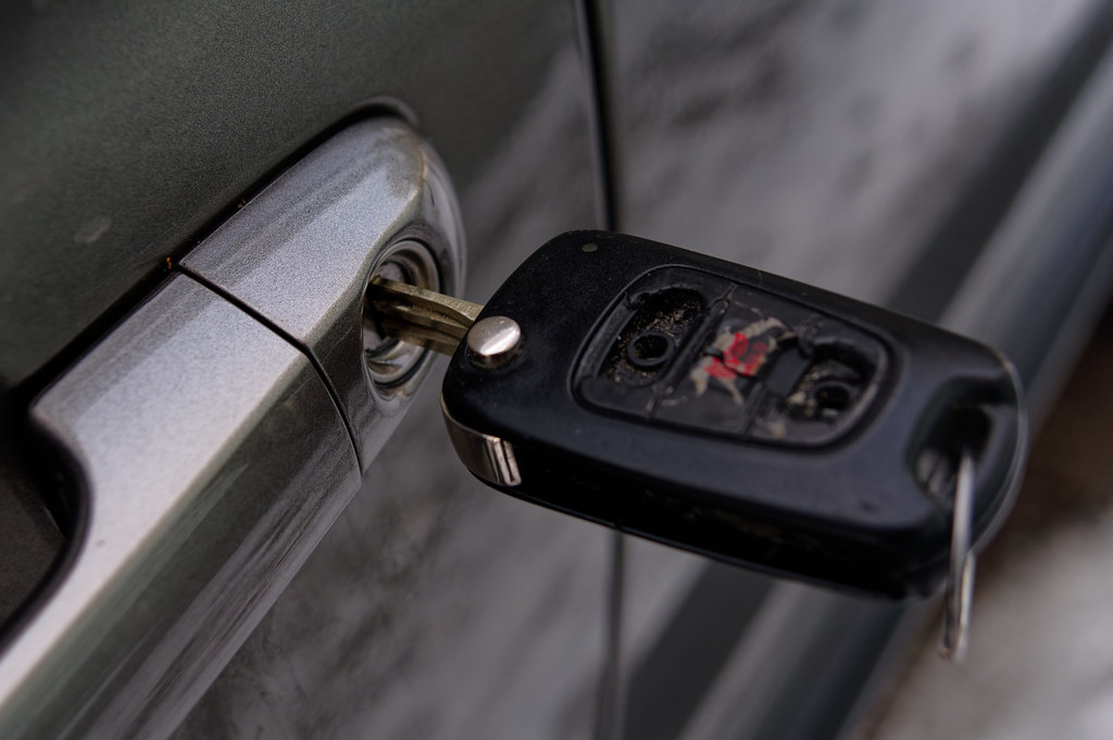 worn out key fob in a frozen lock WD40 to the rescue, tim… Flickr