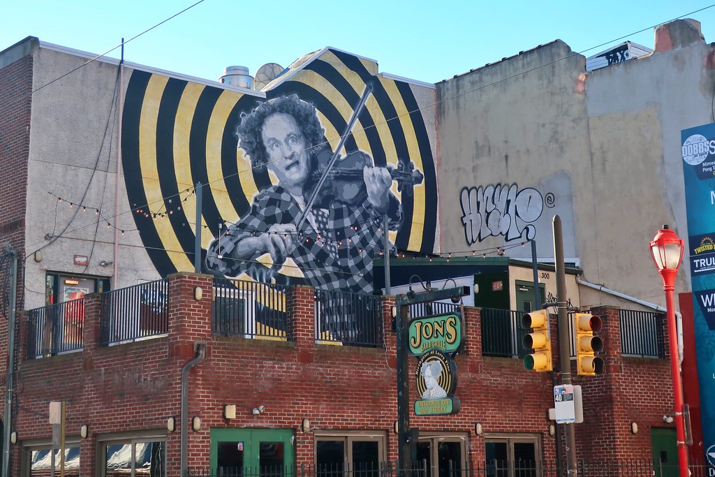 Philadelphia Society Hill Larry Fine Mural A mural of L… Flickr