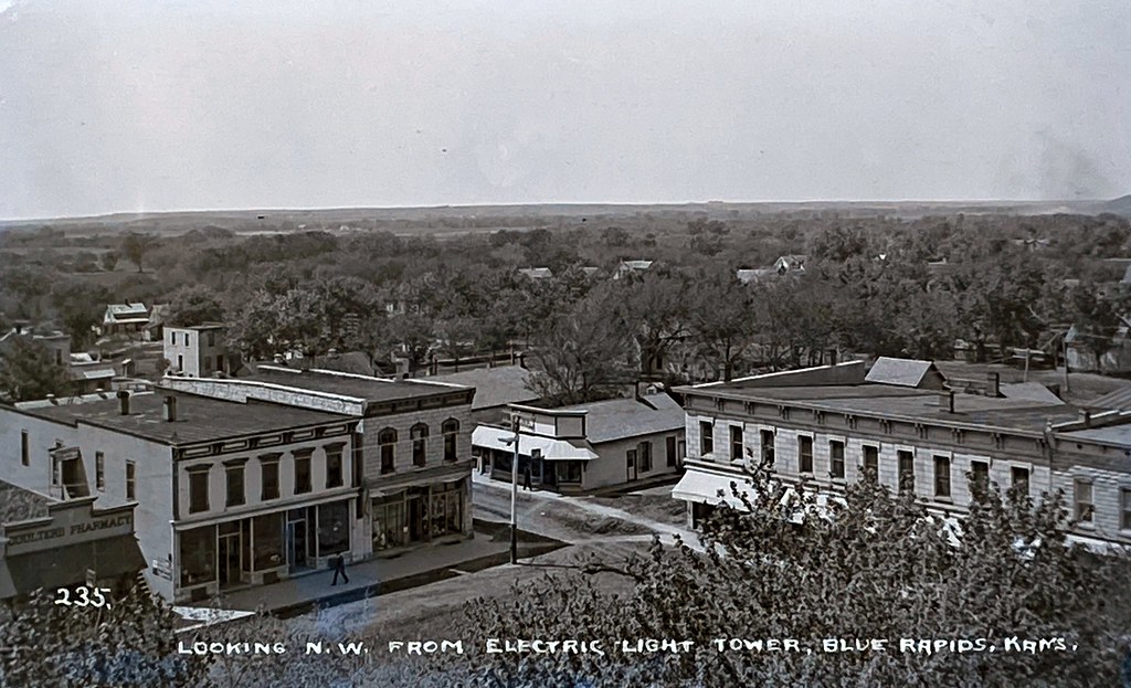 Looking NW from Electric Light Tower, Blue Rapids, Kansas Flickr