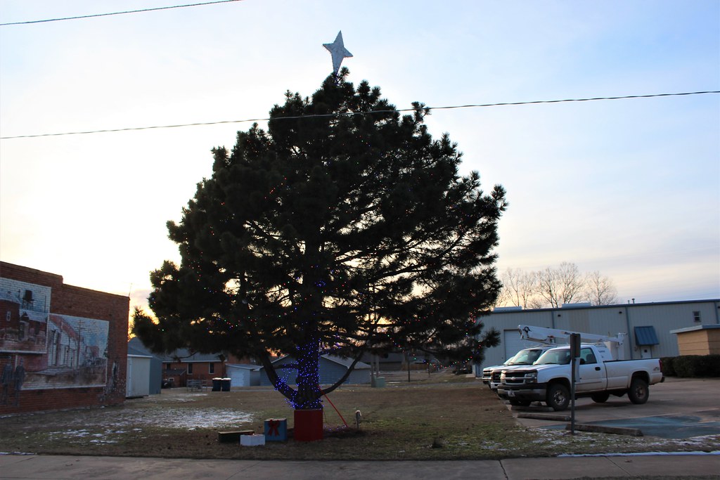 Davenport, Oklahoma Tree lit up for Christmas Robert English Flickr