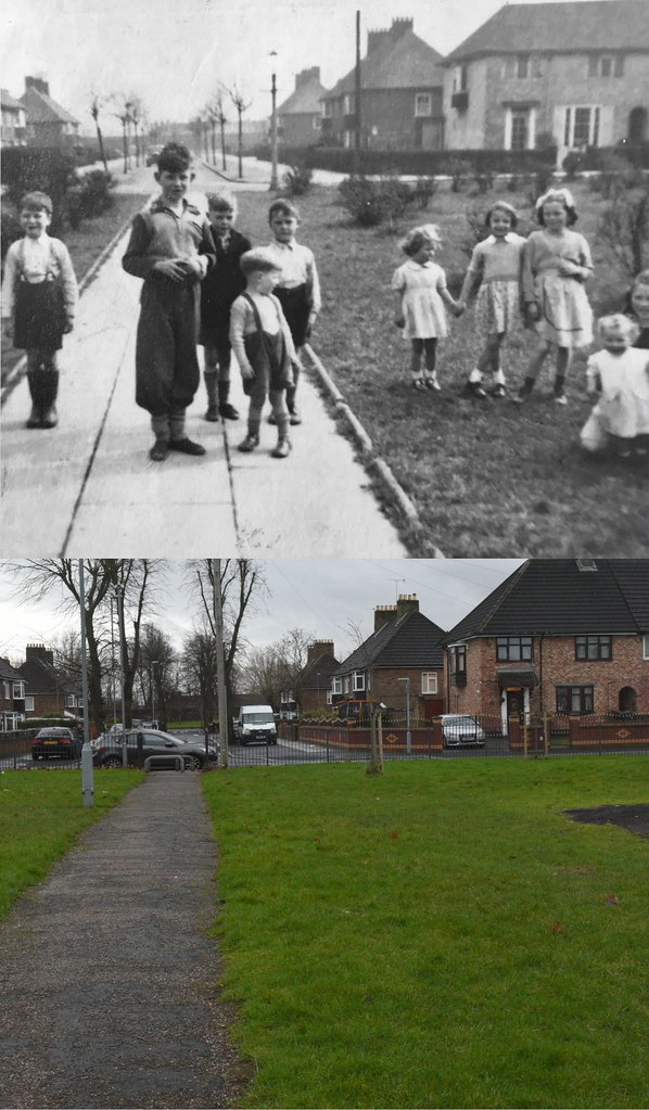 Cromford Road, Huyton, 1953 and 2023 Keith Jones Flickr