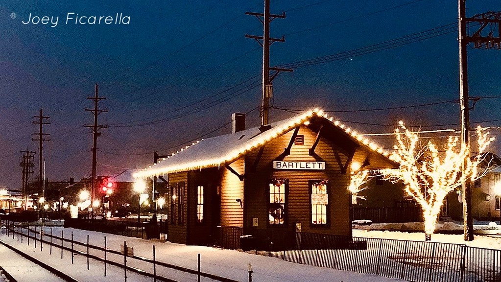 Bartlett Depot Museum decorated with Christmas lights on J… Flickr