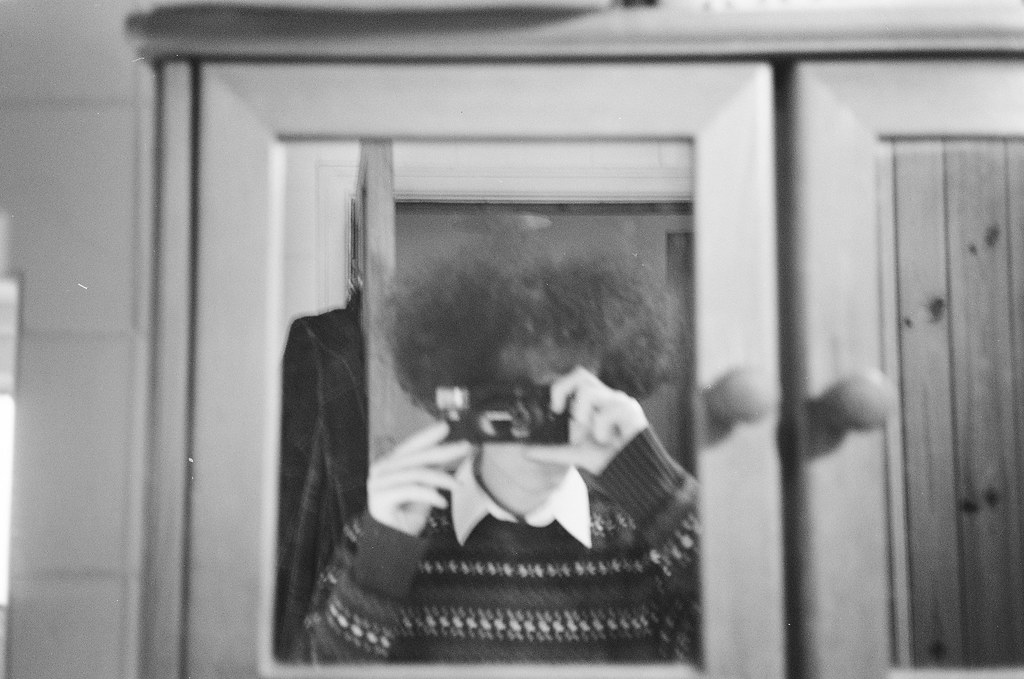 self portrait shot on olympus xa2 with ilford xp2. jacob davis Flickr