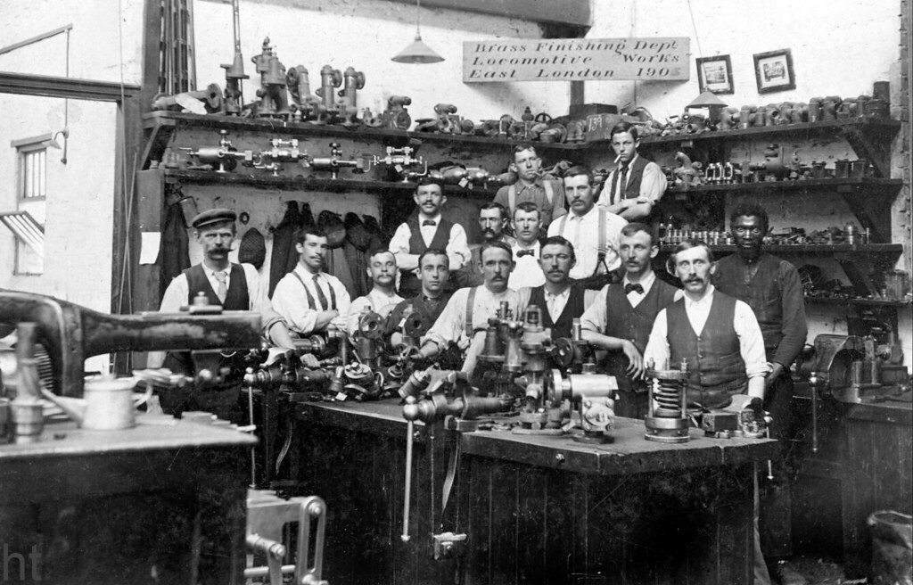 East London. Brass Finishing Department at work… Flickr
