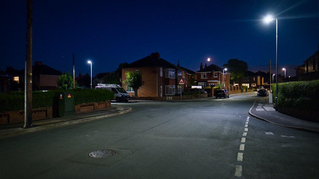 Langdale Road at night Taken near Derwent Road and Thirlme… Flickr