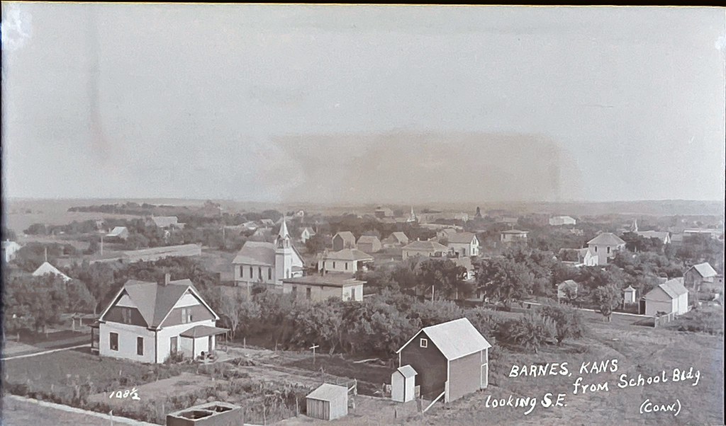 Barnes, KS from School Building looking SE BR Museum Flickr