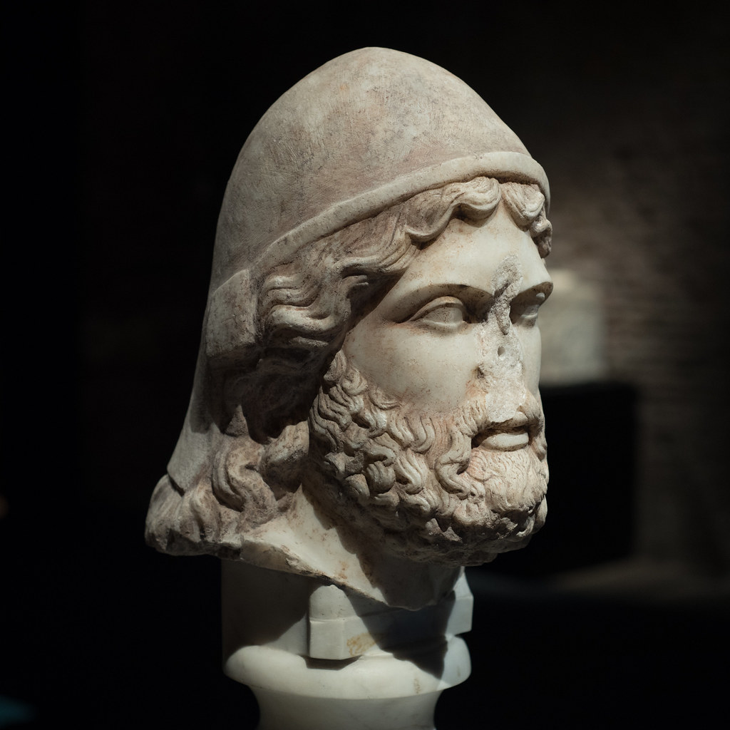 Roman bust of Ulysses/Odysseus wearing pileus, 2 a photo on Flickriver