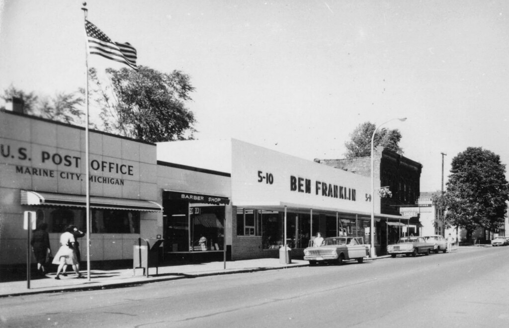 SE Marine City MI RPPC c.1960 Downtown Commercial District… Flickr
