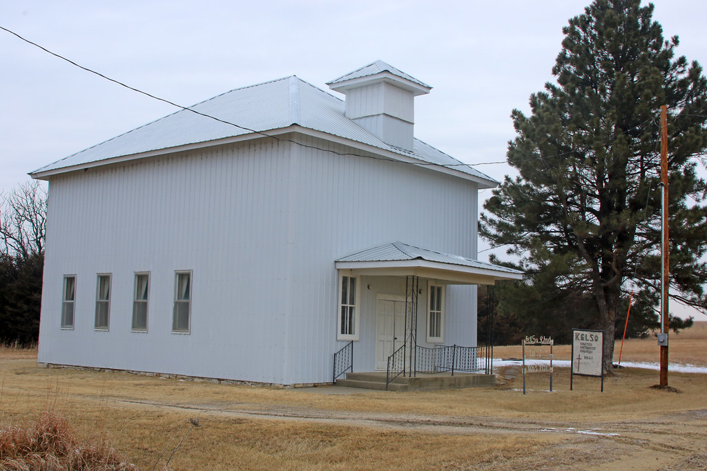 Kelso, KS Long Gone. This old school/church (the info in f… Flickr