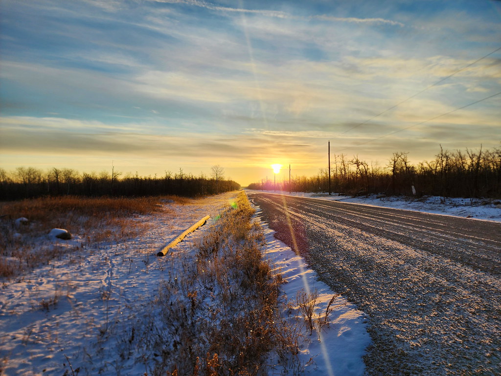 Sun rise road Quincy Romano Flickr