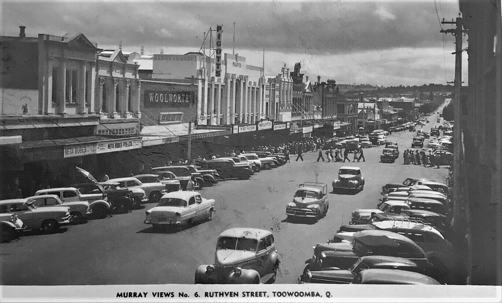 Ruthven Street, Toowoomba, Qld circa 1950s a photo on Flickriver