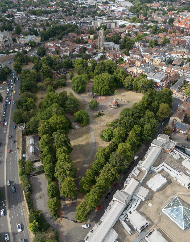 Chapelfield Gardens aerial image Norwich, Norfolk Flickr