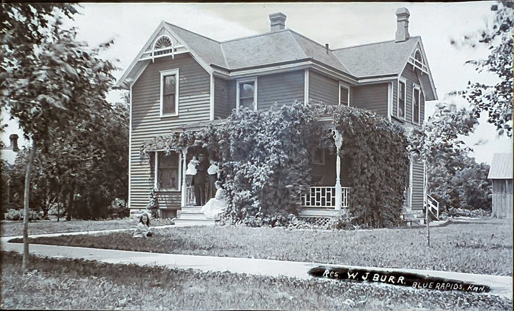 residence of W. J. Burr, Blue Rapids, KS BR Museum Flickr