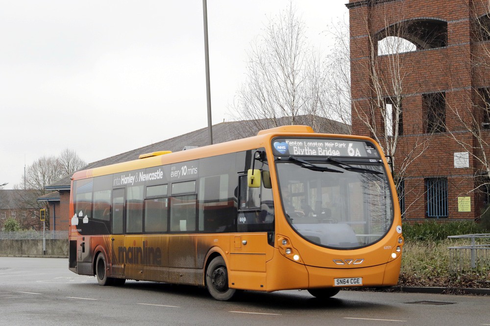 Hanley Bus Station Wright Streetlite SN64CGE 28/01/23 Neil Davies