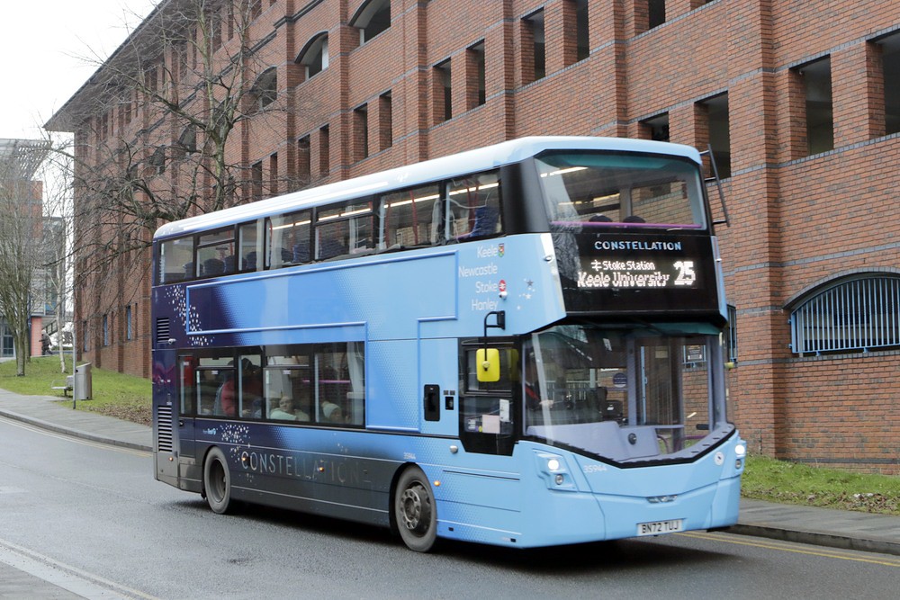 Hanley Bus Station Wright Streetdeck BN72TUJ 28/01/23 Neil Davies