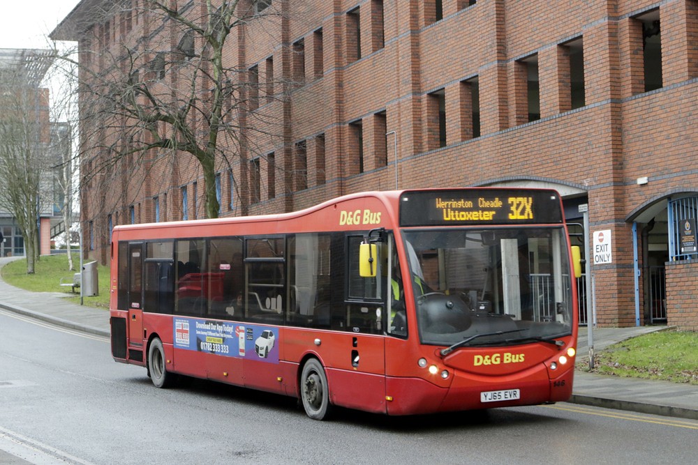Hanley Bus Station Optare Metrocity YJ65EVR 28/01/23 Neil Davies