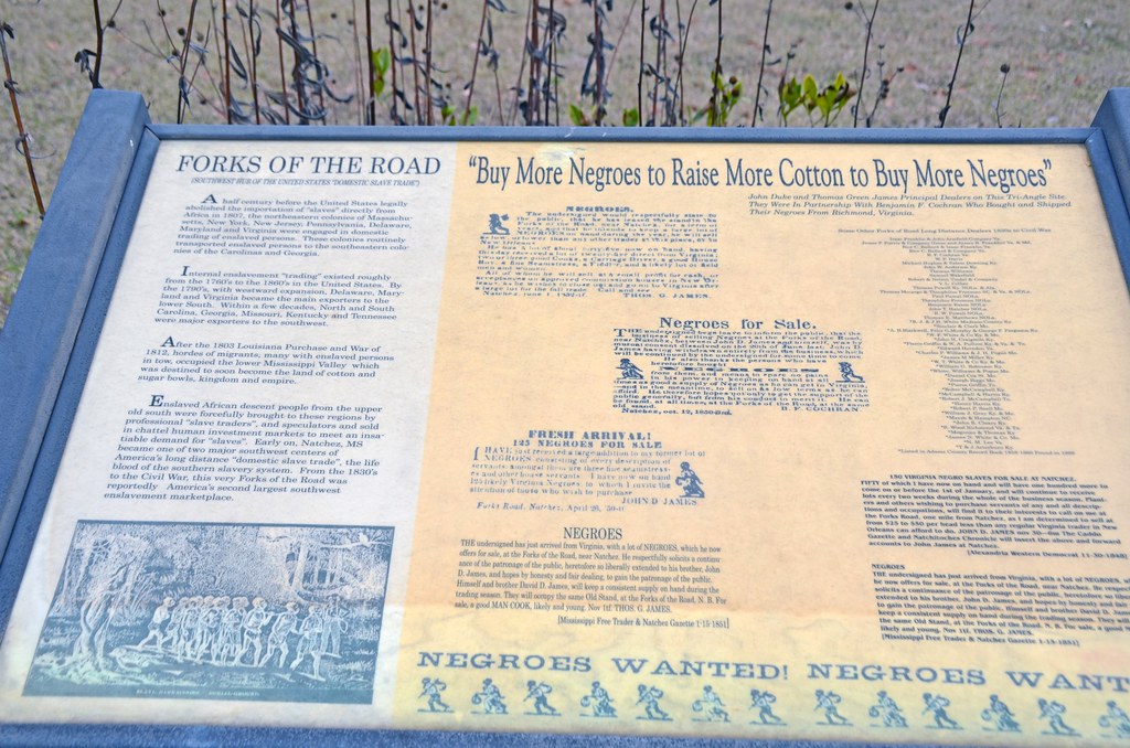 Mississippi, Natchez, Forks Of The Road, "Buy More Negroes… Flickr