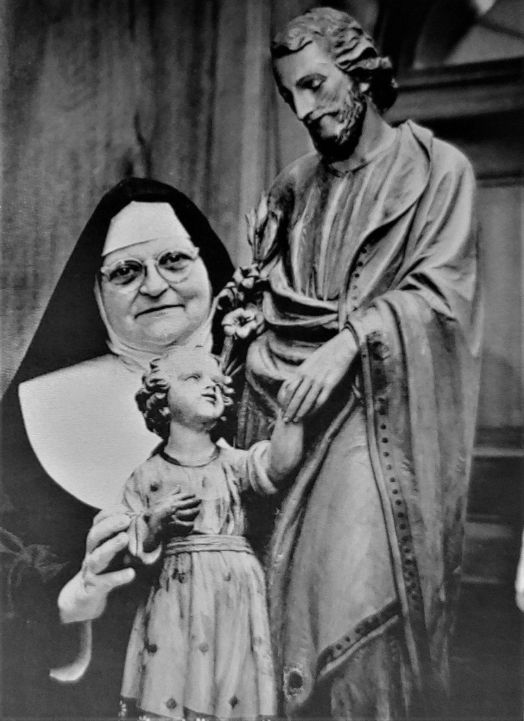 Sister of St. Joseph with antique statue of St. Joseph and… Flickr
