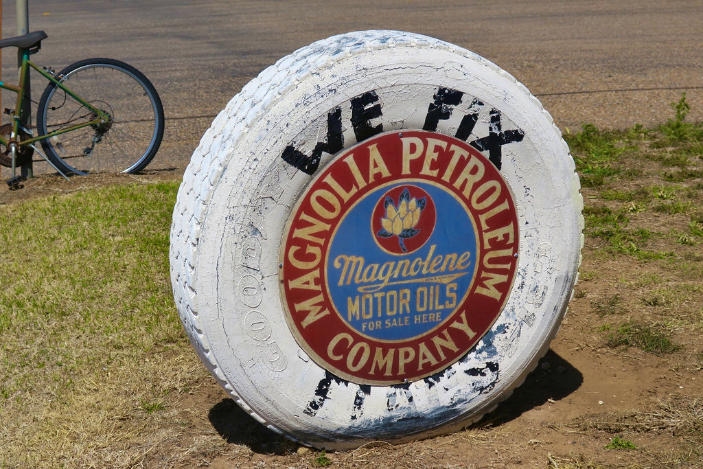 Magnolia Gas Station, Vega, TX Old tire and advertisement … Flickr