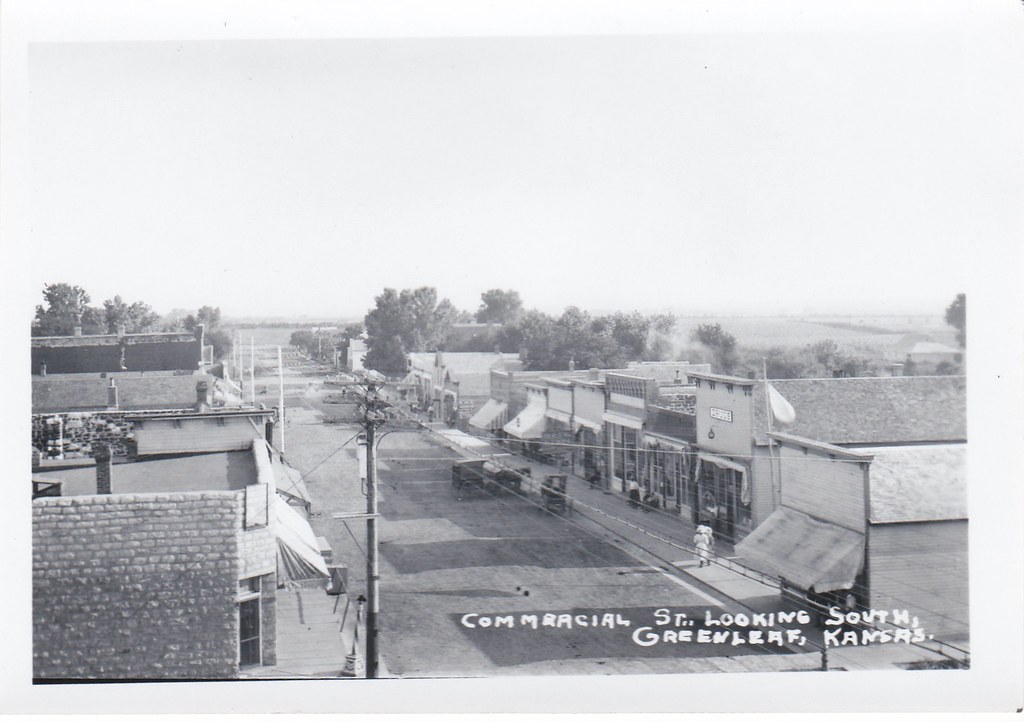 Commercial St. looking south, Greenleaf, KS BR Museum Flickr
