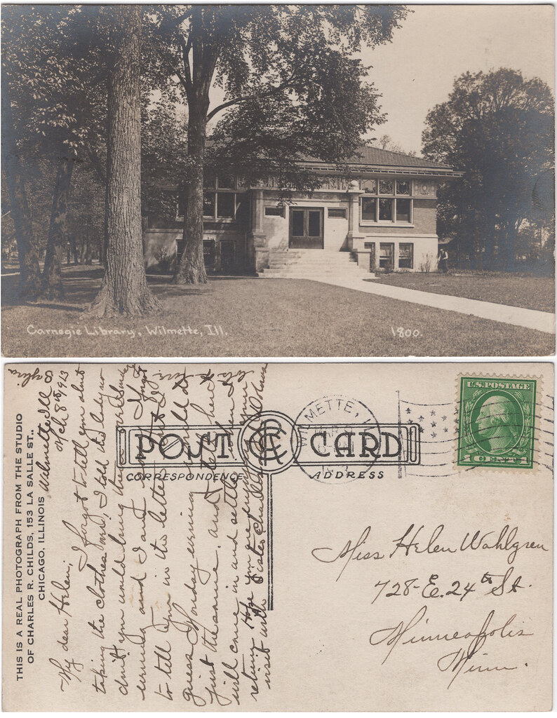 Wilmette Carnegie Library 1913 Image depicts Carnegie… Flickr