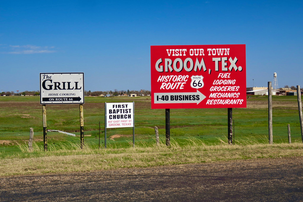 Signage, Groom, TX Signs by the roadside along old Route 6… Flickr