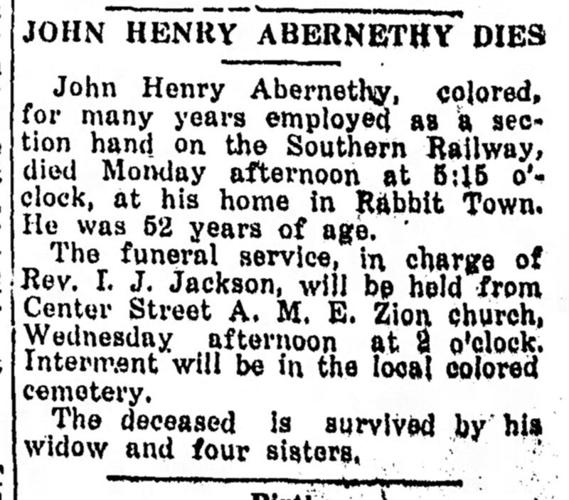 African American Death and Obituary Notices in The Landmark compiled by