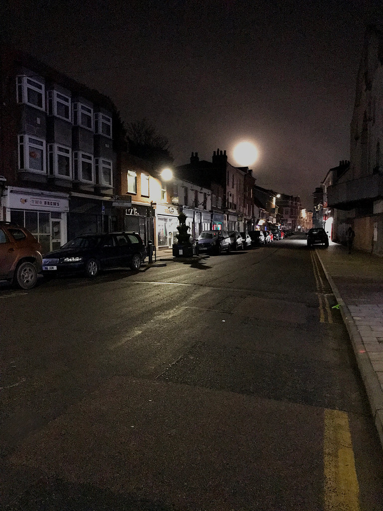 Colchester at Night, Full Moon over Crouch Street Nick Delaney Flickr