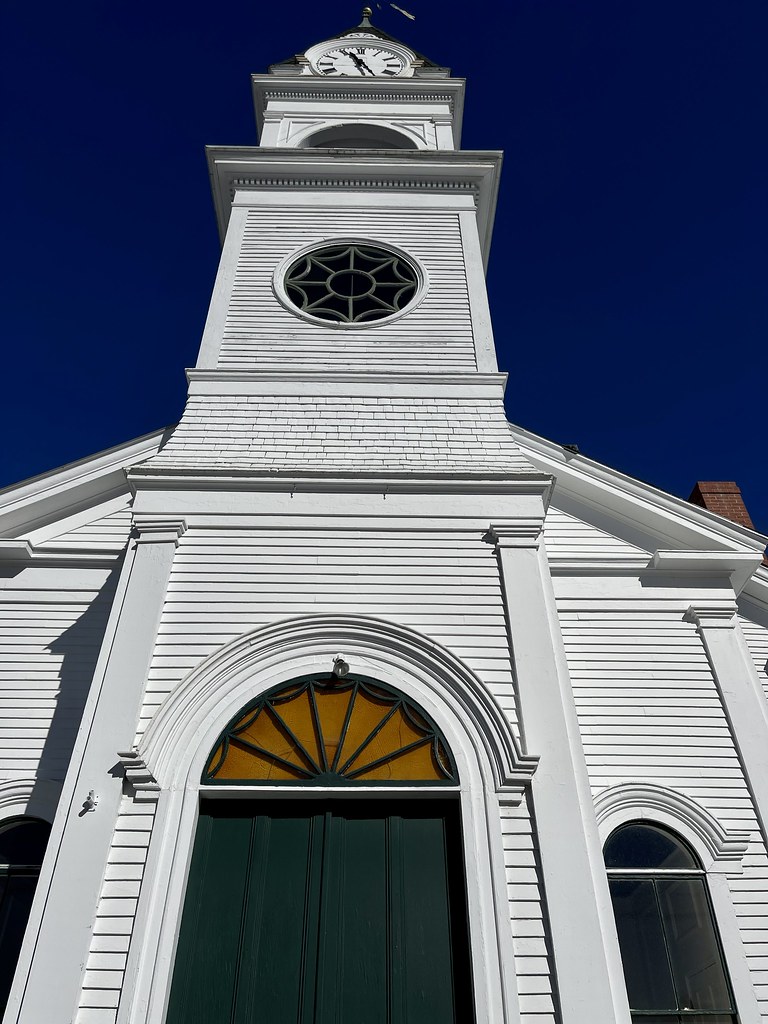 First Parish Church. Alfred, Maine. Built in 1834 using the Greek