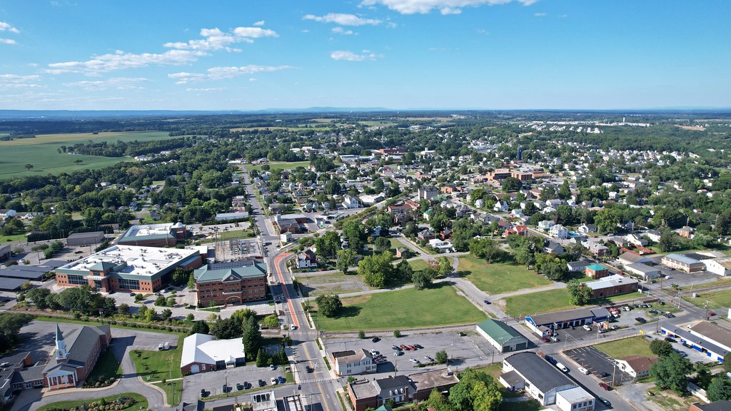 Aerial view of Charles Town and Ranson, West Virginia a photo on